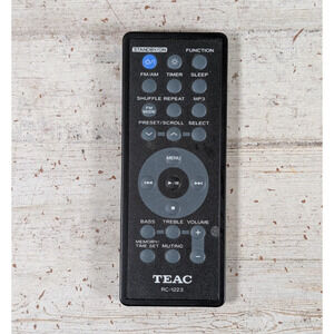 TEAC RC-1223 IR Remote Control Genuine OEM for MC-DX90i Tested
